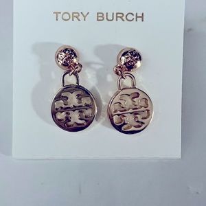 Tory Burch Logo Gold Earrings